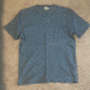 Indigo Stripe Faherty Tee size Medium